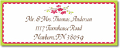 Name Doodles - Rectangle Address Labels/Stickers (Chelsea Hot Pink)